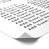 Herfst Pompoen Botanische Bruiloft 30 Tafel Zitpla Poster (Hoek)