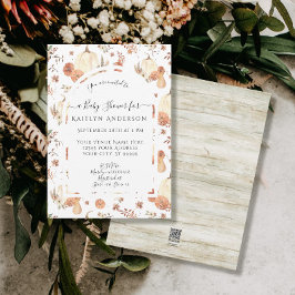 Herfst Pompoen Botanische Waterverf Bloemen Baby