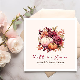 Herfst Pompoen Bruids Bruiloftsshower Papieren Bor Servet