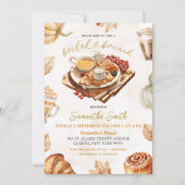 Herfst pompoen bruids brunch pannenkoek kaart (Voorkant)