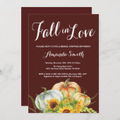 Herfst Pompoen Bruids Douche uitnodiging (Voorkant / Achterkant)