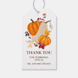 Herfst Pompoen Bruiloft Bedankt Label Cadeaulabel