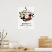 Herfst Pompoen Bruiloft Borrel Ontvangstbord Poster (Keuken)