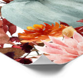 Herfst Pompoen Bruiloft Bridal Shower Welkom Poster (Hoek)