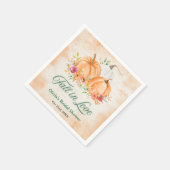 Herfst Pompoen Bruiloft Bruidsborrel Servet (Hoek)