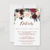 Herfst Pompoen bruiloft Details Kaart (Voorkant)