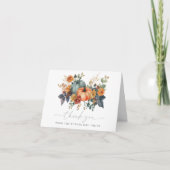 Herfst Pompoen Bruiloft Feest Bedankkaart (Voorkant)