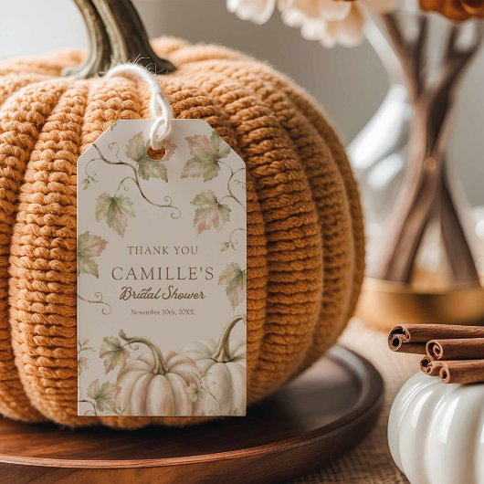 Herfst Pompoen Bruiloft Feest Favor Tag Cadeaulabel