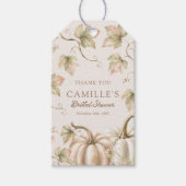 Herfst Pompoen Bruiloft Feest Favor Tag Cadeaulabel (Voorkant)