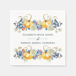 Herfst pompoen bruiloft op maat servet