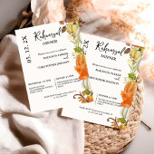 Herfst Pompoen Bruiloft repetitie diner Kaart