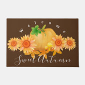 Herfst pompoen bruin deurmat (Voorkant)