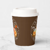 Herfst pompoen bruin papieren bekers (Links)