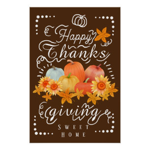 Herfst pompoen bruin perfect poster