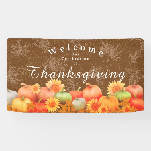 Herfst Pompoen Bruin Spandoek (Horizontaal)