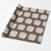 Herfst Pompoen Bruine Boho Inpakpapier (Uitgerold)