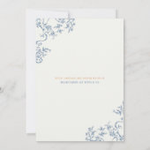 Herfst Pompoen Chinoiserie Baby Shower Theepartij Kaart (Achterkant)