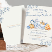 Herfst Pompoen Chinoiserie Baby Shower Theepartij Kaart