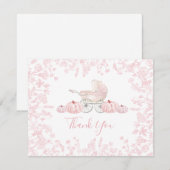 Herfst Pompoen Chinoiserie baby shower uitnodiging (Voorkant / Achterkant)