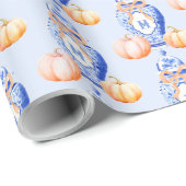 Herfst pompoen | Chinoiserie Ginger Jar Monogram Cadeaupapier (Rol Hoek)