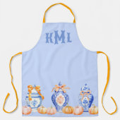 Herfst Pompoen Chinoiserie Ginger Jar Schort (Voorkant)