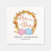 Herfst Pompoen Cocktail Papieren servetten (Voorkant)