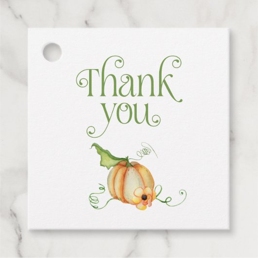 Herfst Pompoen Dank Je Bedankjes Labels (Voorkant)