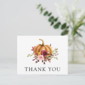 Herfst pompoen dank u Briefkaart (Staand voorkant)
