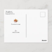 Herfst pompoen dank u Briefkaart (Achterkant)