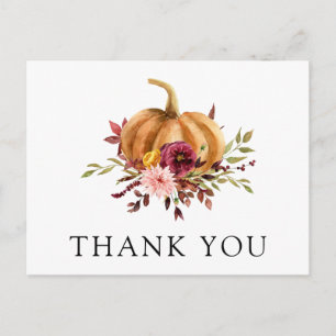 Herfst pompoen dank u Briefkaart