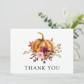 Herfst pompoen dank u Briefkaart (Staand voorkant)