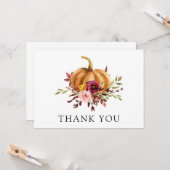 Herfst pompoen dank u Briefkaart (Voorkant / Achterkant in situ)