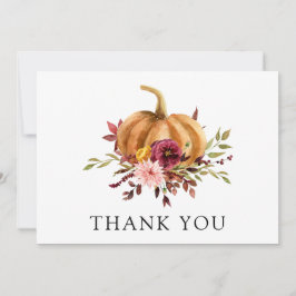 Herfst pompoen dank u Briefkaart