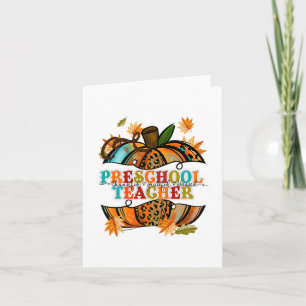 Herfst Pompoen Dankbaar Gezegend Kleuter Leerkrach Kaart