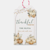 Herfst pompoen dankbaar voor je cadeau Label Cadeaulabel (Voorkant)