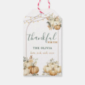Herfst pompoen dankbaar voor je cadeau Label Cadeaulabel (Achterkant)