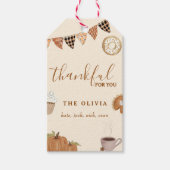 Herfst pompoen dankbaar voor je cadeau Label Cadeaulabel (Voorkant)