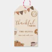 Herfst pompoen dankbaar voor je cadeau Label Cadeaulabel (Achterkant)