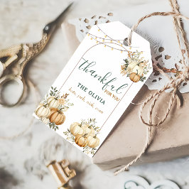 Herfst pompoen dankbaar voor je cadeau Label Cadeaulabel