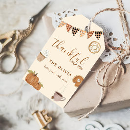 Herfst pompoen dankbaar voor je cadeau Label Cadeaulabel