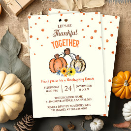 Herfst Pompoen Dankfeest Dinner Party Uitnodiging