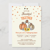 Herfst Pompoen Dankfeest Dinner Party Uitnodiging (Voorkant)