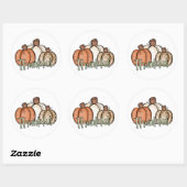 Herfst pompoen dankFul Simpel Ronde Sticker (Vel)