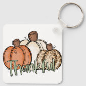 Herfst pompoen dankFul Simpel Sleutelhanger (Achterkant)