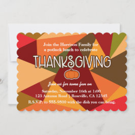 Herfst Pompoen Dankzegging Plezier Kleurrijke Herf Kaart