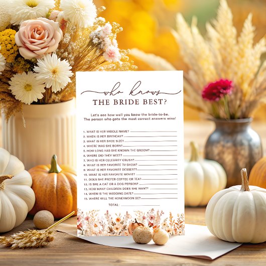 Herfst pompoen die weet bruid de beste douchegame