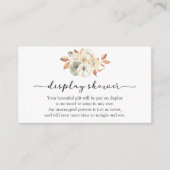 Herfst Pompoen Display Douche kaart (Voorkant)