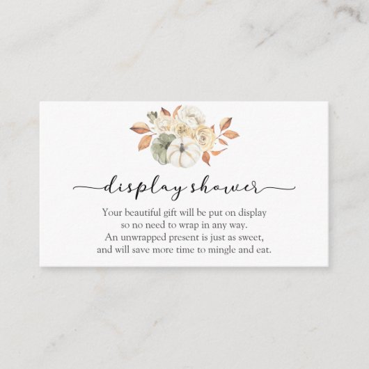 Herfst Pompoen Display Douche kaart (Voorkant)