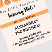 Herfst pompoen draaien twee halloween 2e verjaarda kaart