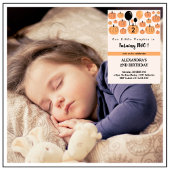 Herfst pompoen draaien twee halloween 2e verjaarda kaart